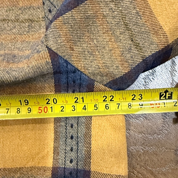 Men's Plaid Shirt in Yellow and Blue 2X - Picture 5 of 10